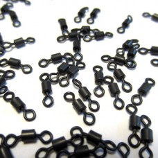 Matt Black Rolling Swivels Size 8